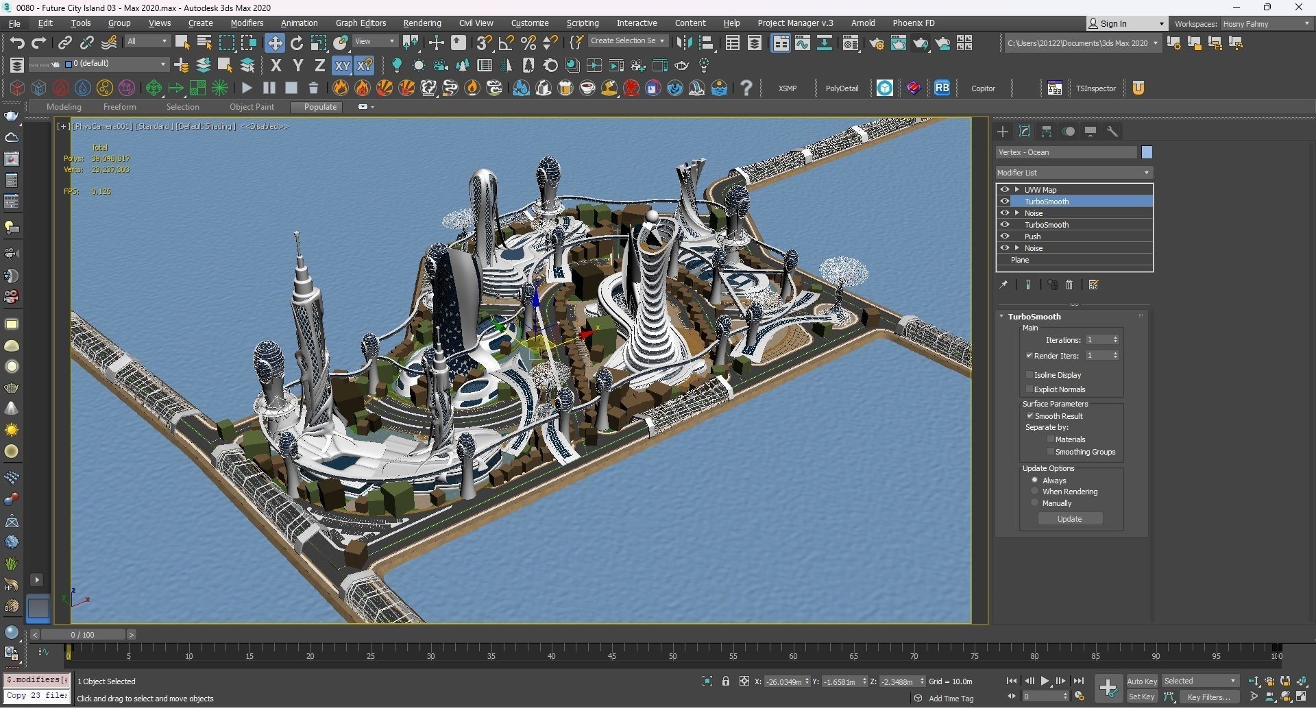 0080 - Future City Island 03 - 2D Drawing - 3ds Files 3D model_42