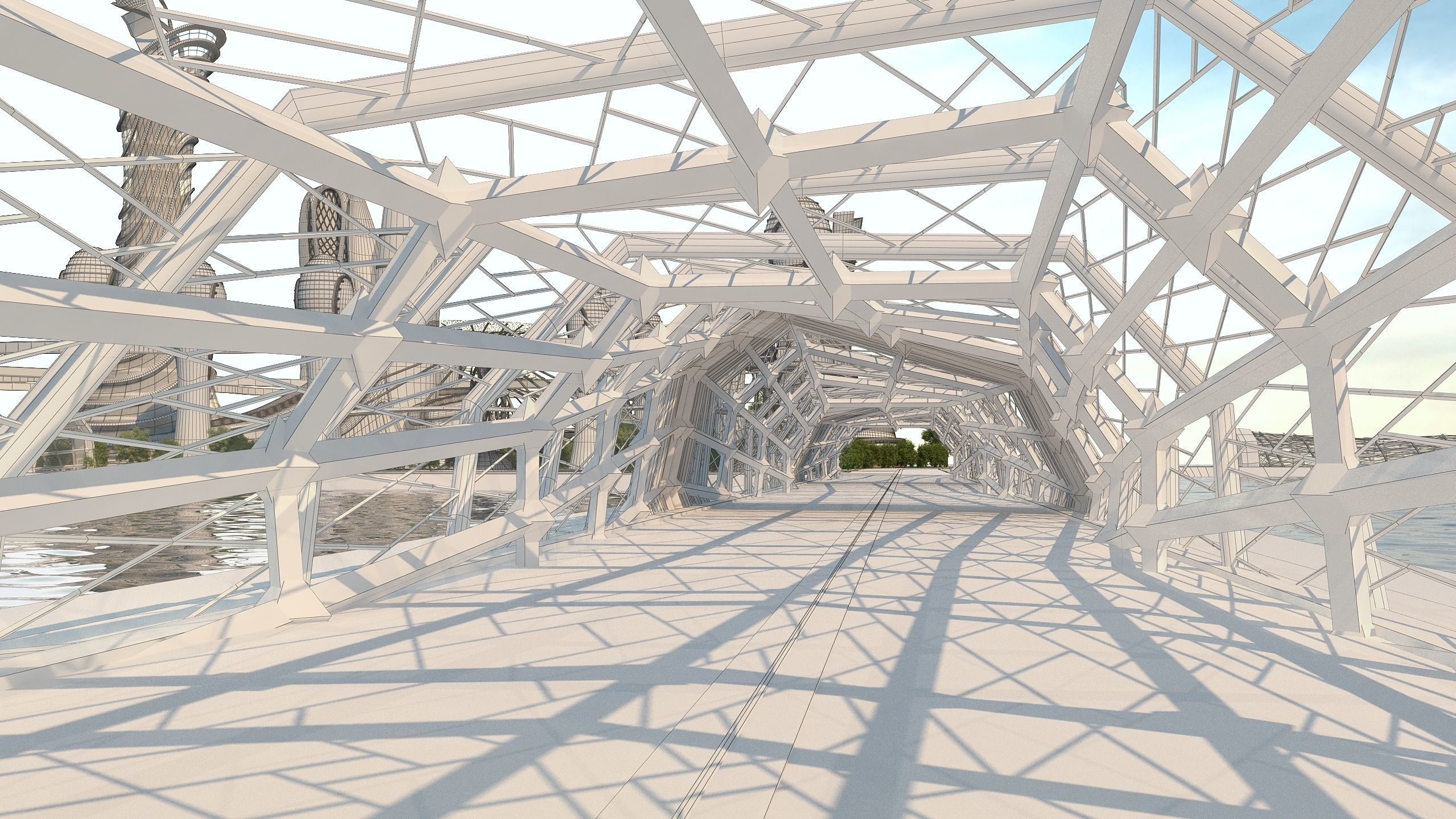 0080 - Future City Island 03 - 2D Drawing - 3ds Files 3D model_27