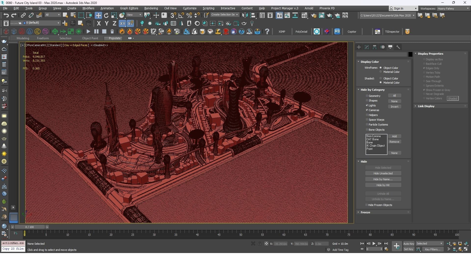 0080 - Future City Island 03 - 2D Drawing - 3ds Files 3D model_39