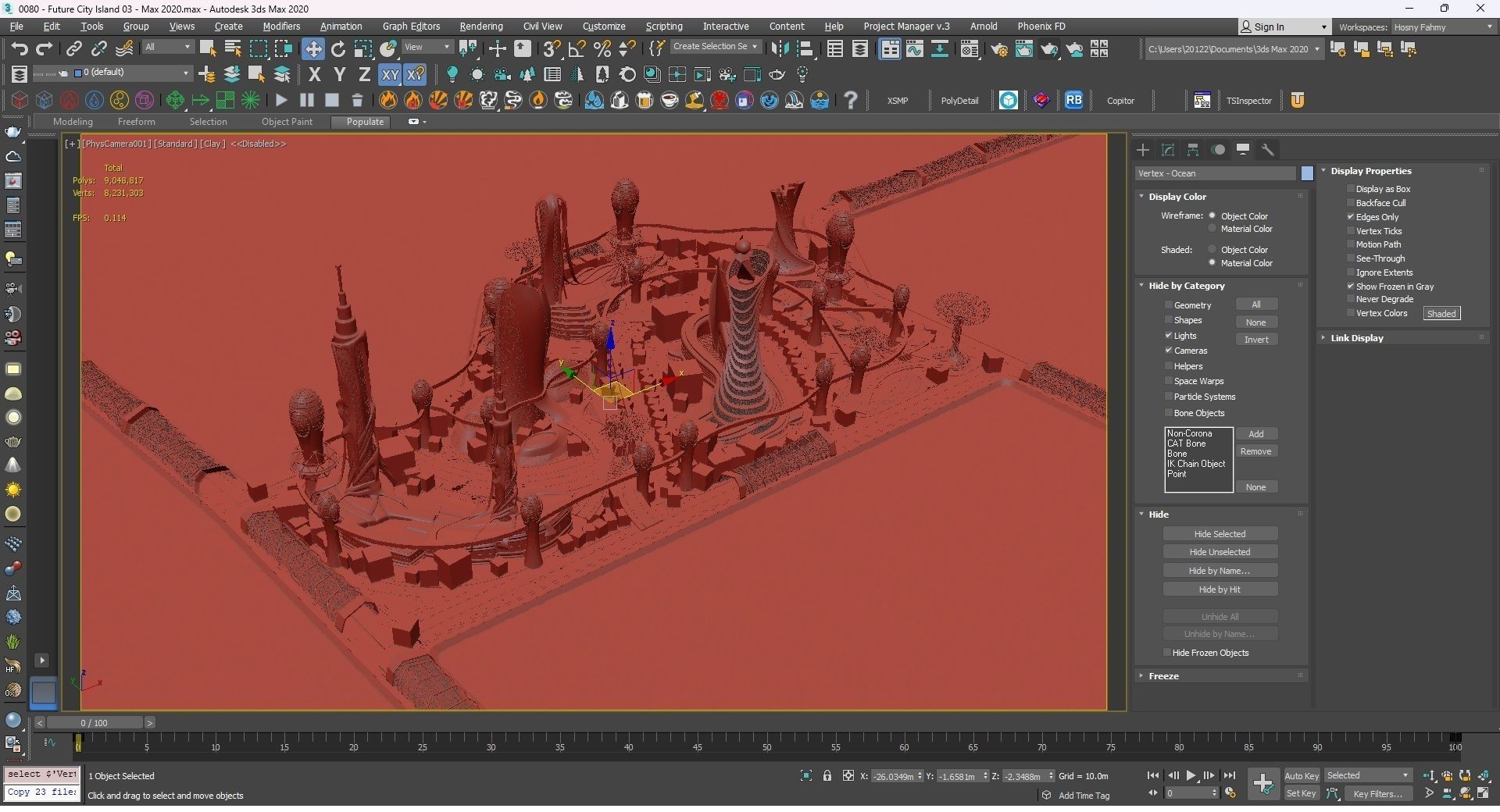 0080 - Future City Island 03 - 2D Drawing - 3ds Files 3D model_40