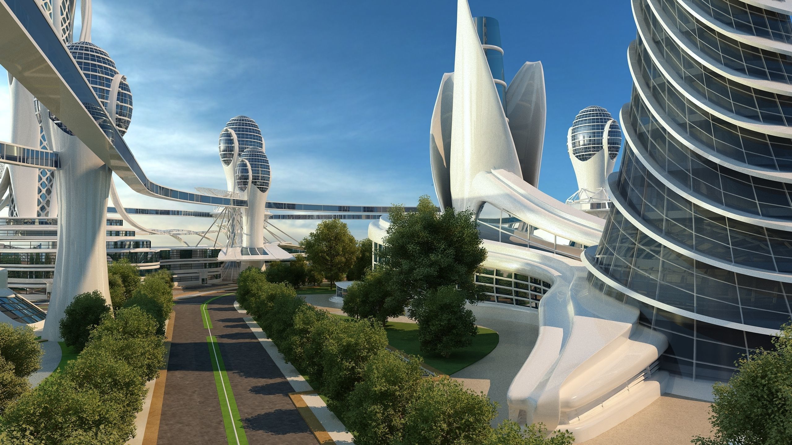 0080 - Future City Island 03 - 2D Drawing - 3ds Files 3D model_12