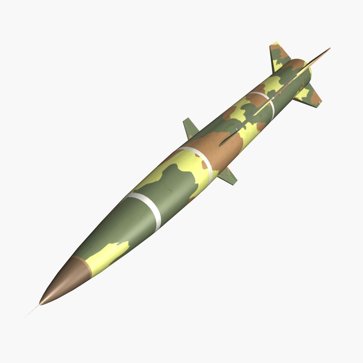 CSS-7 Ballitic Missile Low-poly 3D model_1