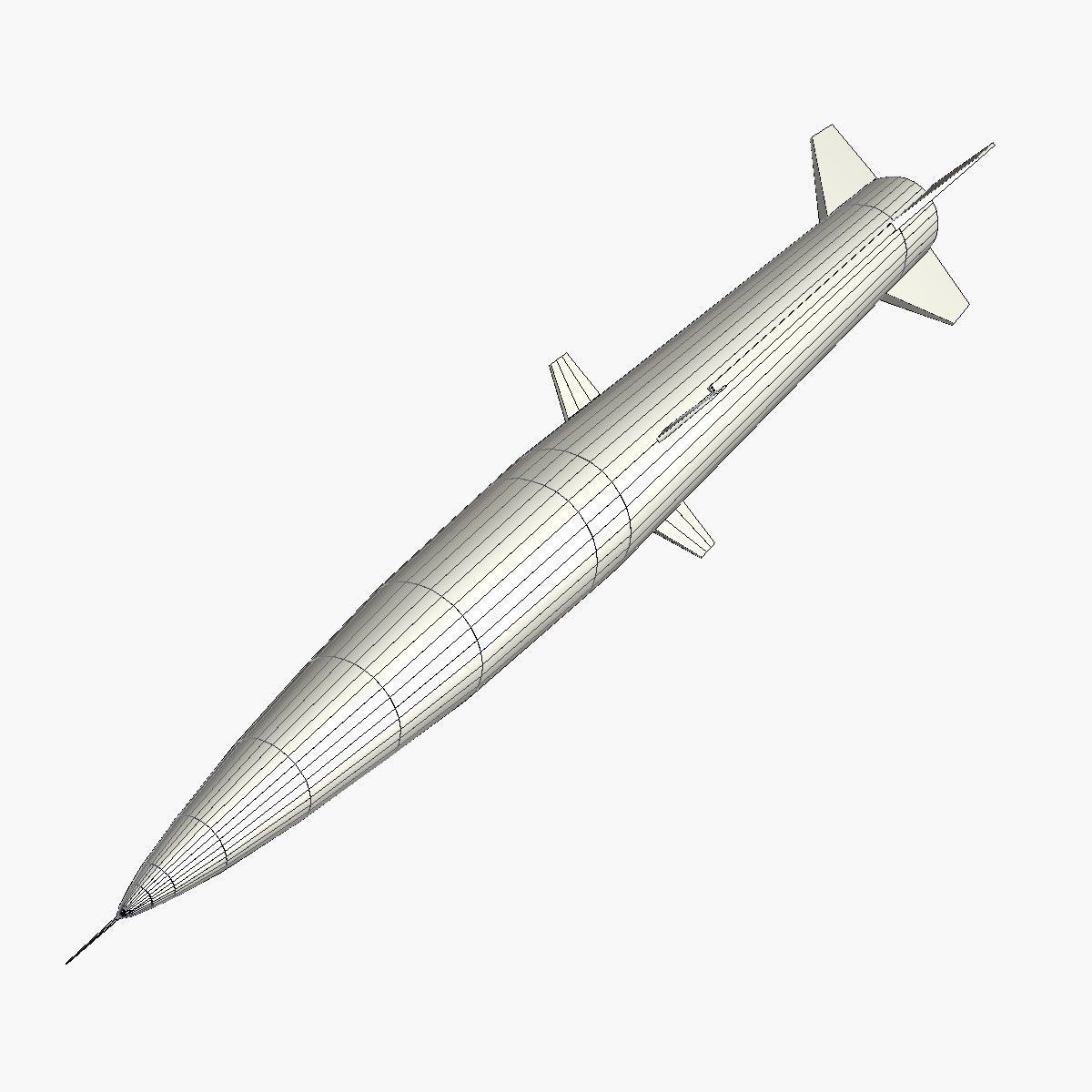 CSS-7 Ballitic Missile Low-poly 3D model_4