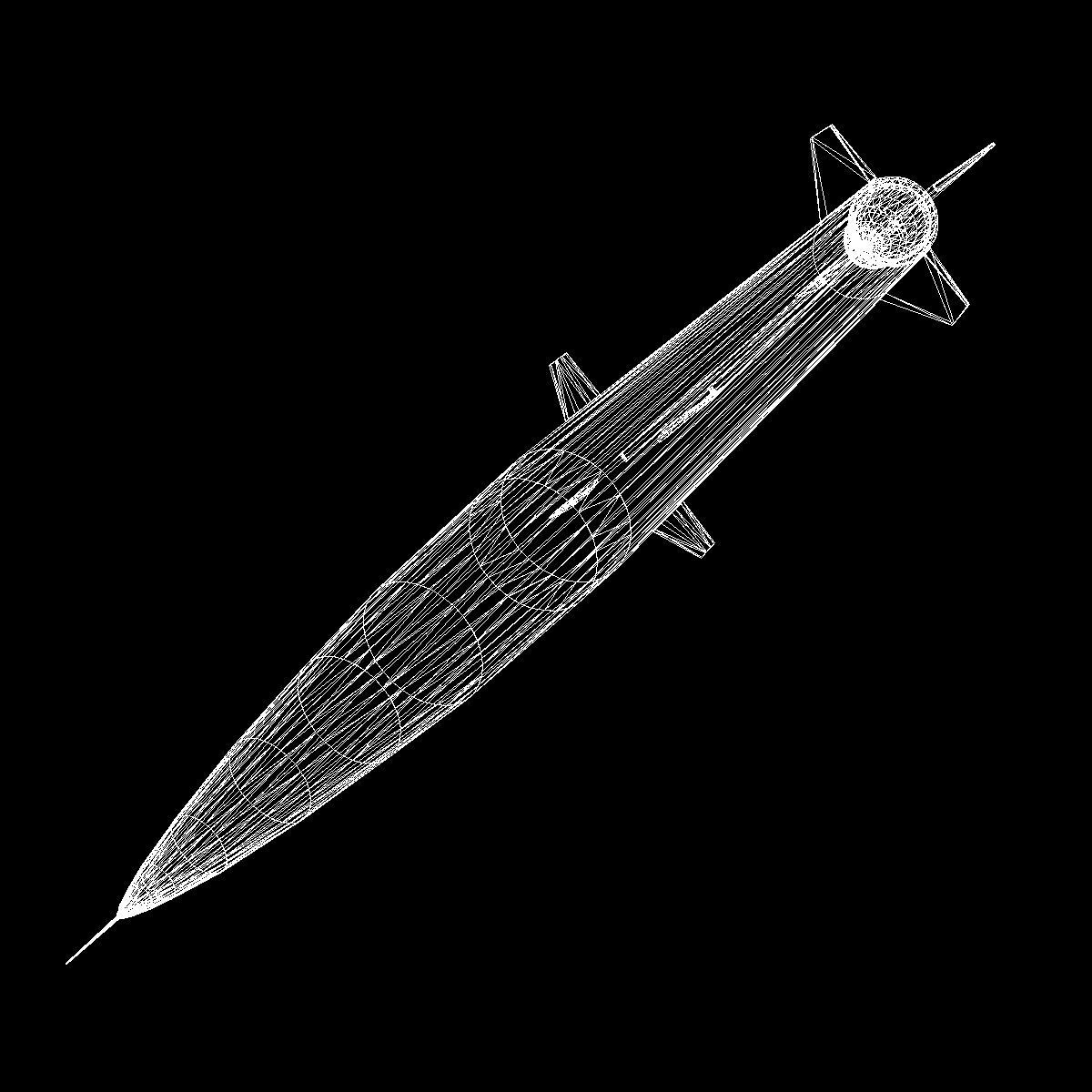 CSS-7 Ballitic Missile Low-poly 3D model_9