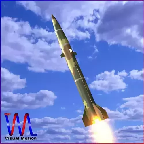 CSS-7 Ballitic Missile Low-poly 3D model