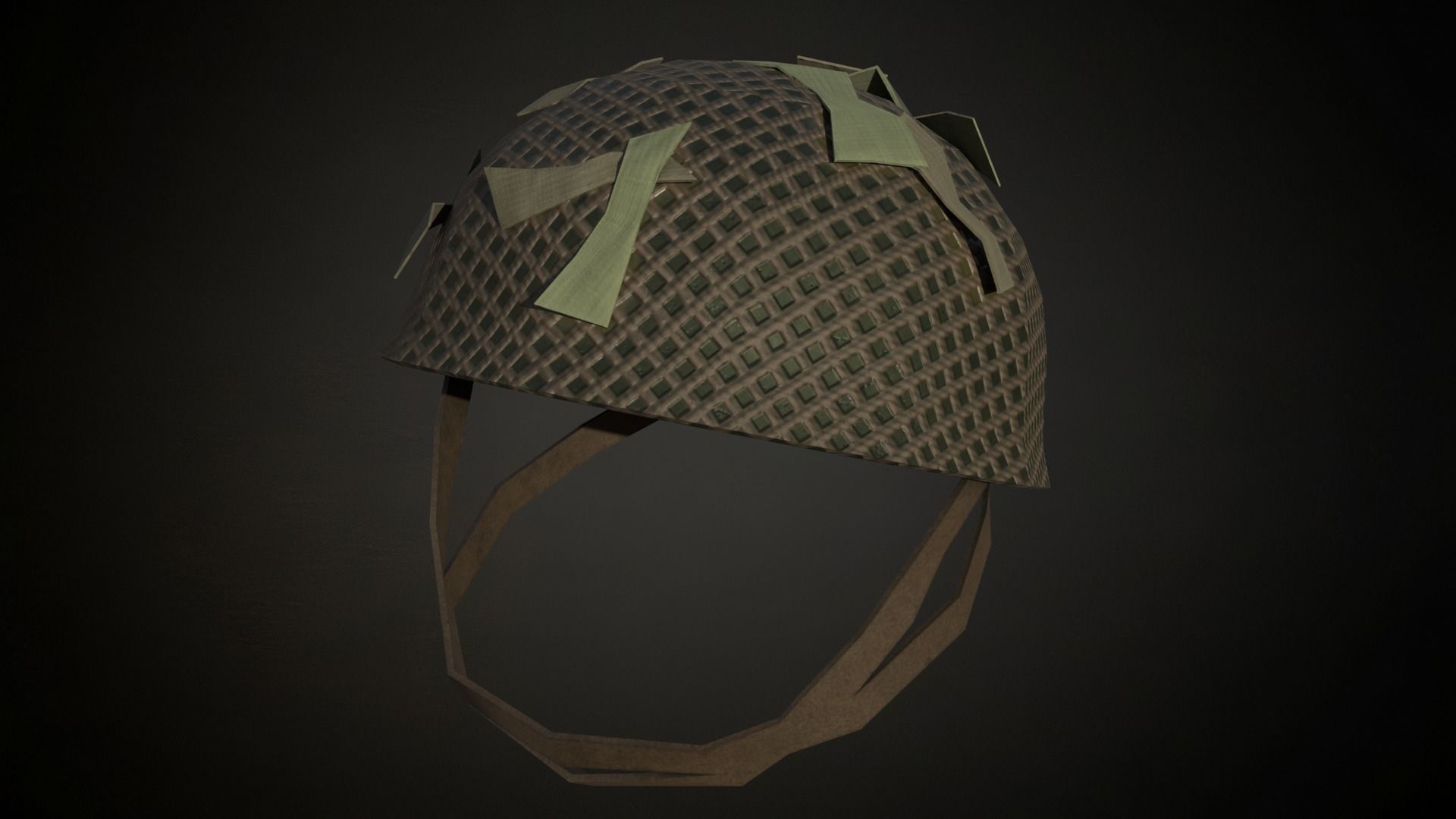5 British ww2 military helmets works on roblox characters too Low-poly 3D model_3
