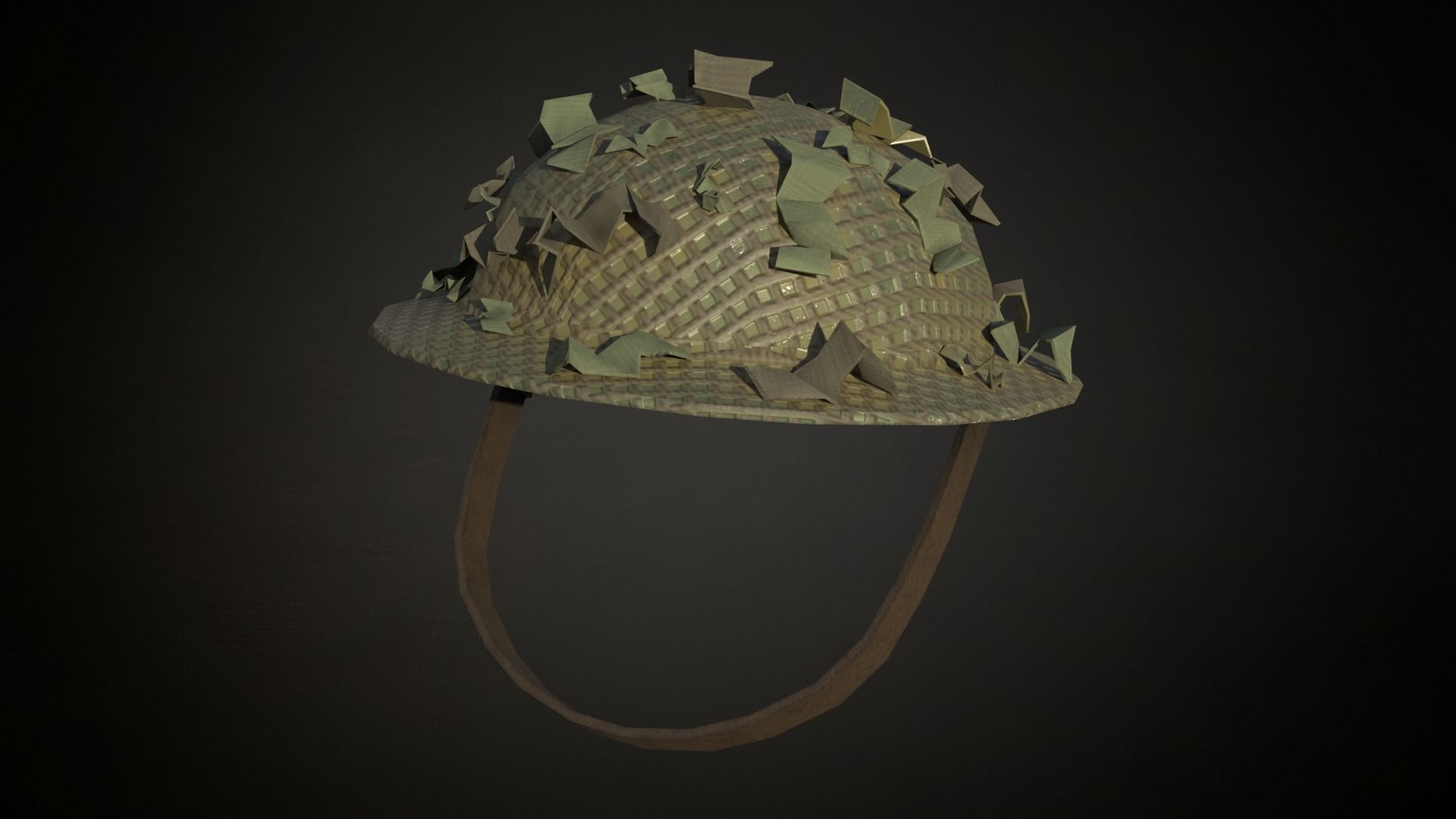 5 British ww2 military helmets works on roblox characters too Low-poly 3D model_1