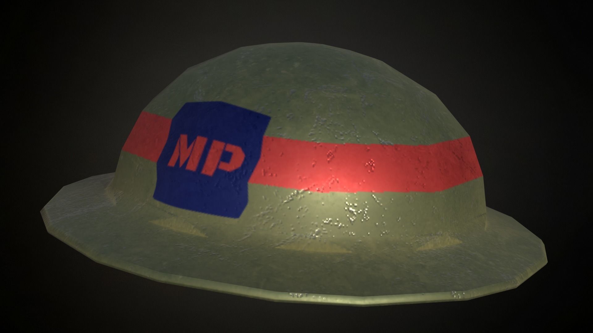 5 British ww2 military helmets works on roblox characters too Low-poly 3D model_2