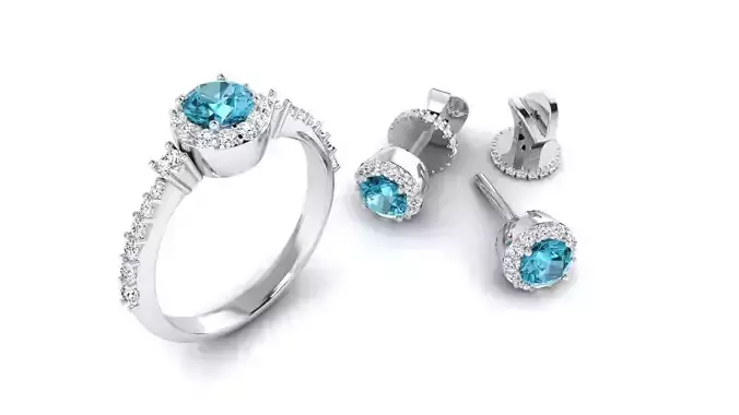 C11 Luxurious collection of women with gold jewelry ring earring