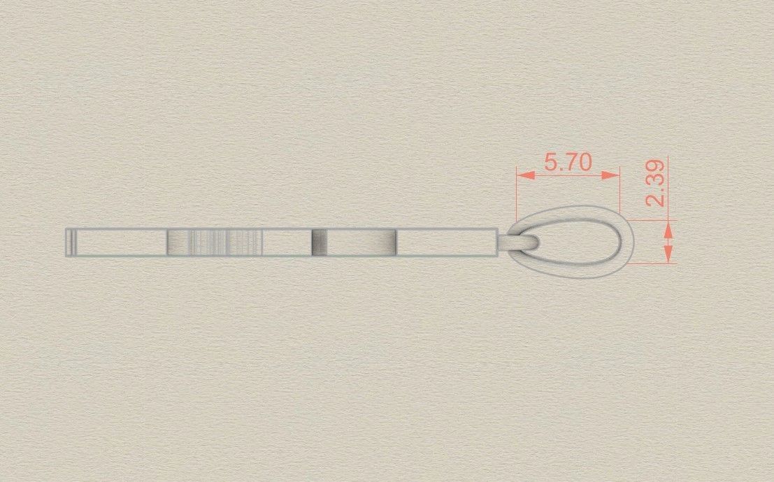 Model 926 A Crack Initial Letter Alphabet Pendant 3D print model_7