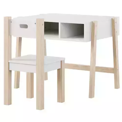 Wooden Desk and Chair Belfy Kids by Sklum