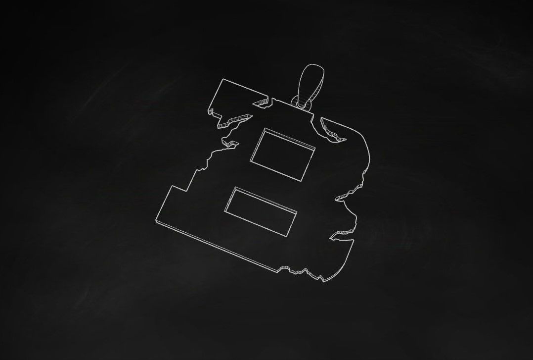 Model 927 B Crack Initial Letter Alphabet Pendant 3D print model_9