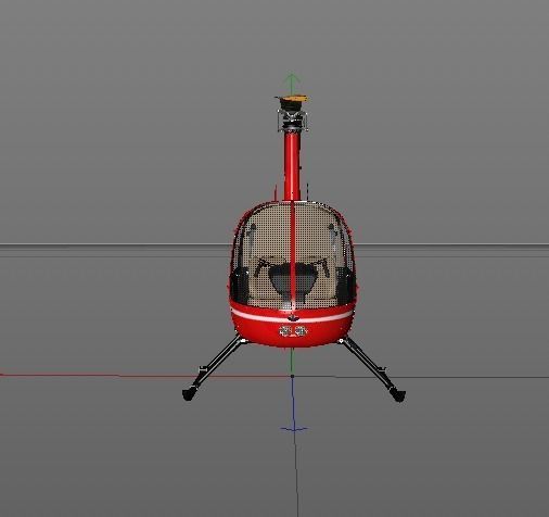 Helicopter Robinson 3D model_2