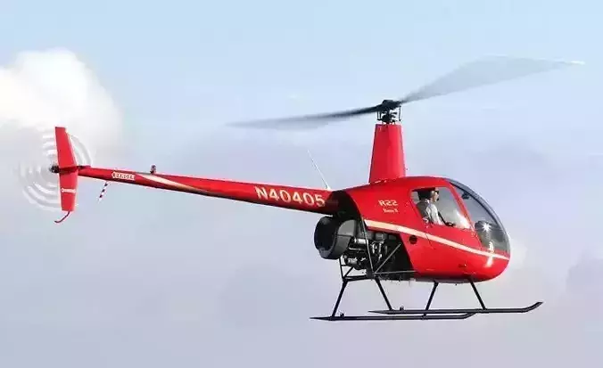 Helicopter Robinson 3D model