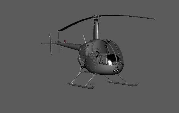 Helicopter Robinson 3D model_17