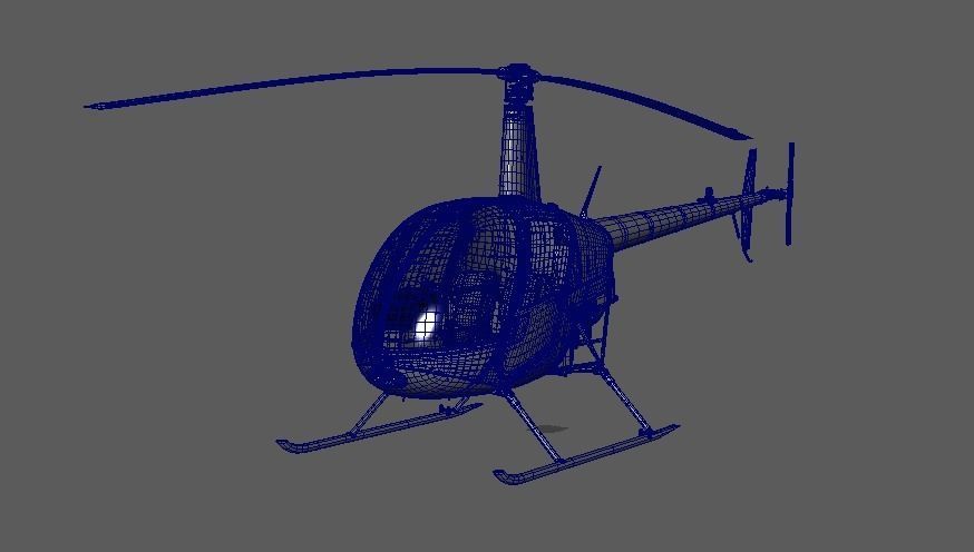 Helicopter Robinson 3D model_19
