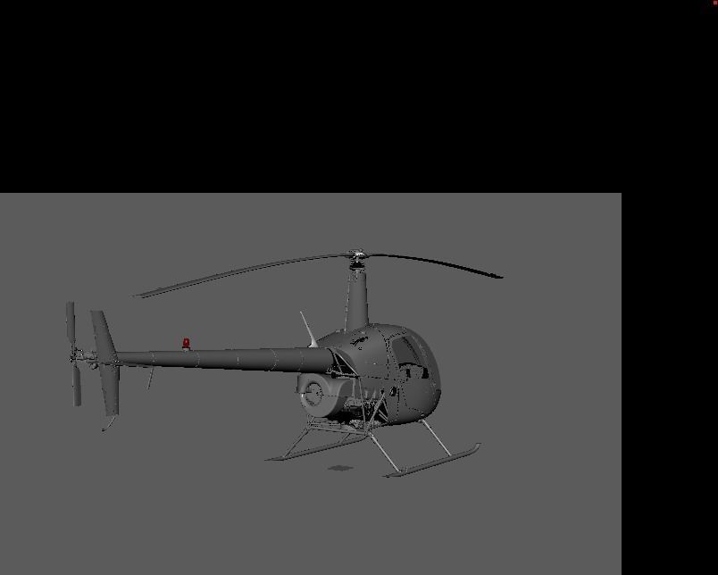 Helicopter Robinson 3D model_15