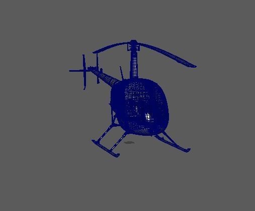 Helicopter Robinson 3D model_24
