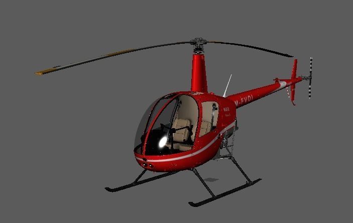 Helicopter Robinson 3D model_31