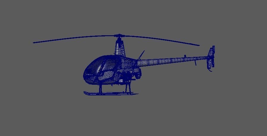 Helicopter Robinson 3D model_20