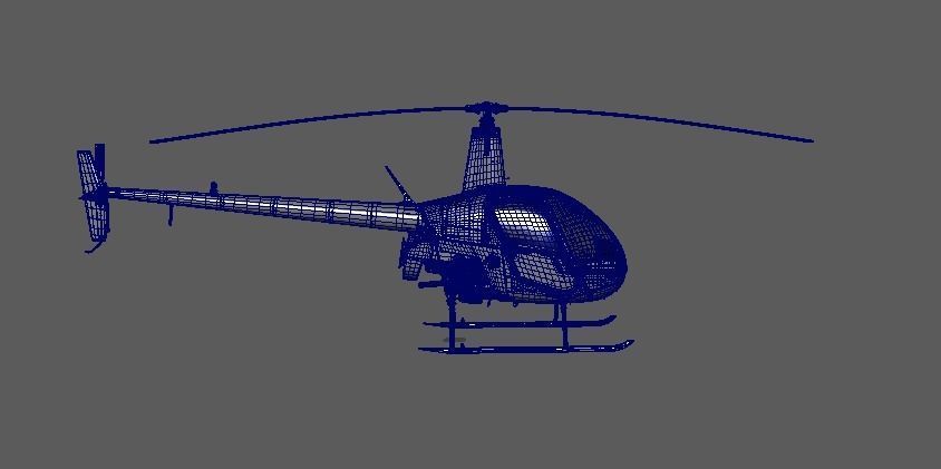 Helicopter Robinson 3D model_23