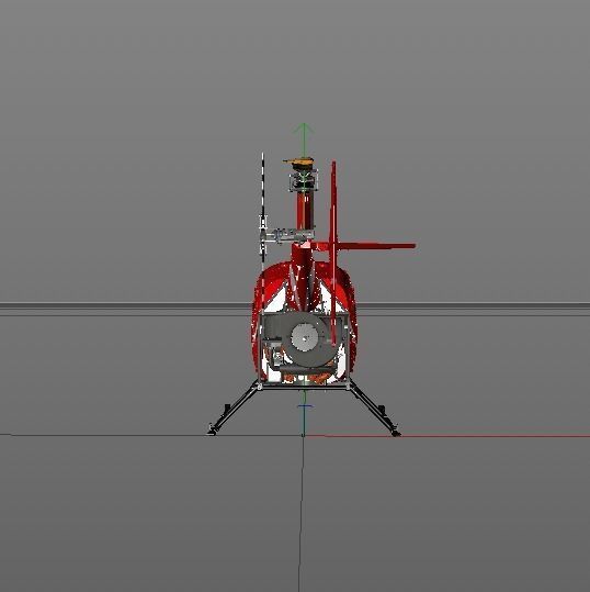Helicopter Robinson 3D model_6
