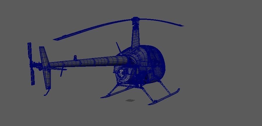 Helicopter Robinson 3D model_22