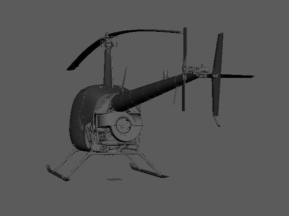 Helicopter Robinson 3D model_28