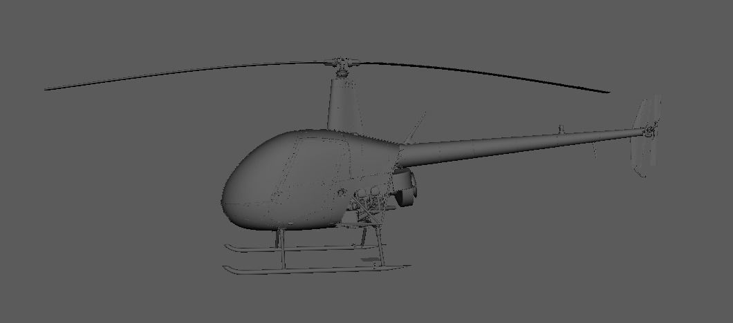 Helicopter Robinson 3D model_27