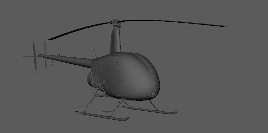Helicopter Robinson 3D model_25