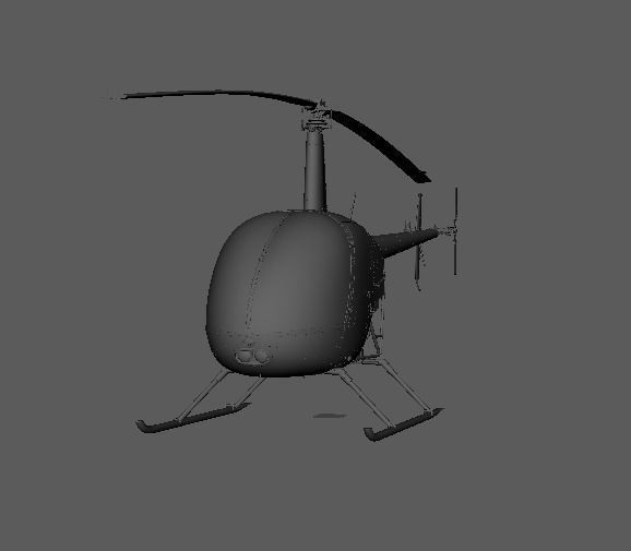 Helicopter Robinson 3D model_26