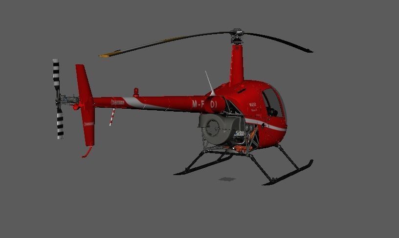 Helicopter Robinson 3D model_33