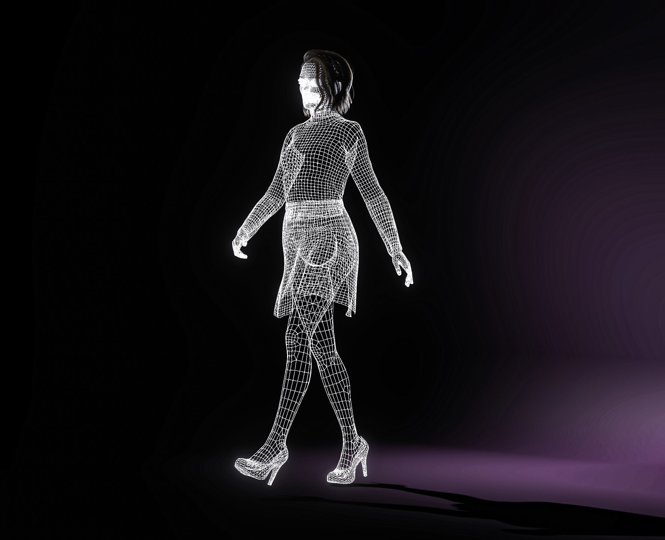 High Quality Realistic Woman Brown Skirt Free low-poly 3D model_17