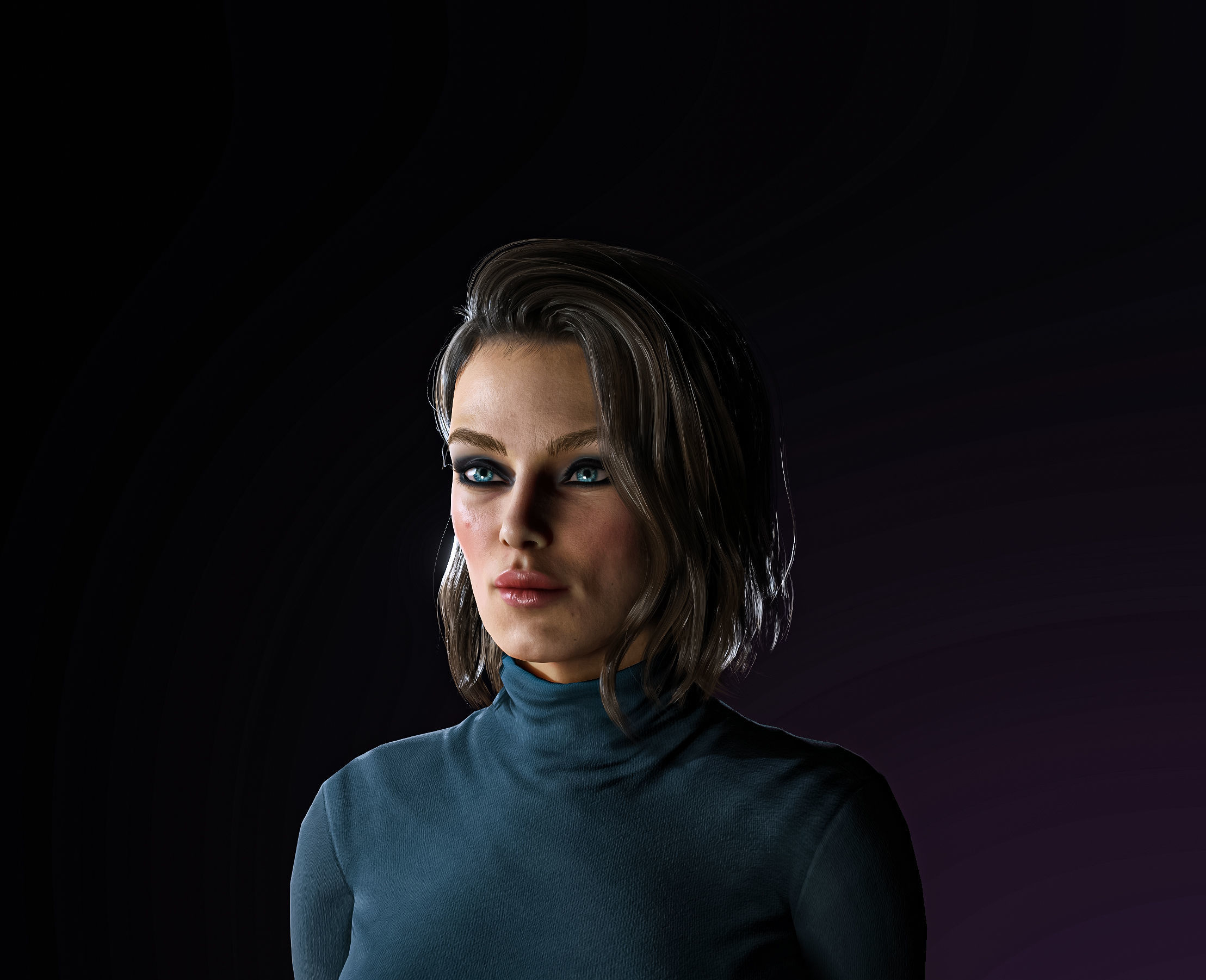 High Quality Realistic Woman Brown Skirt Free low-poly 3D model_6