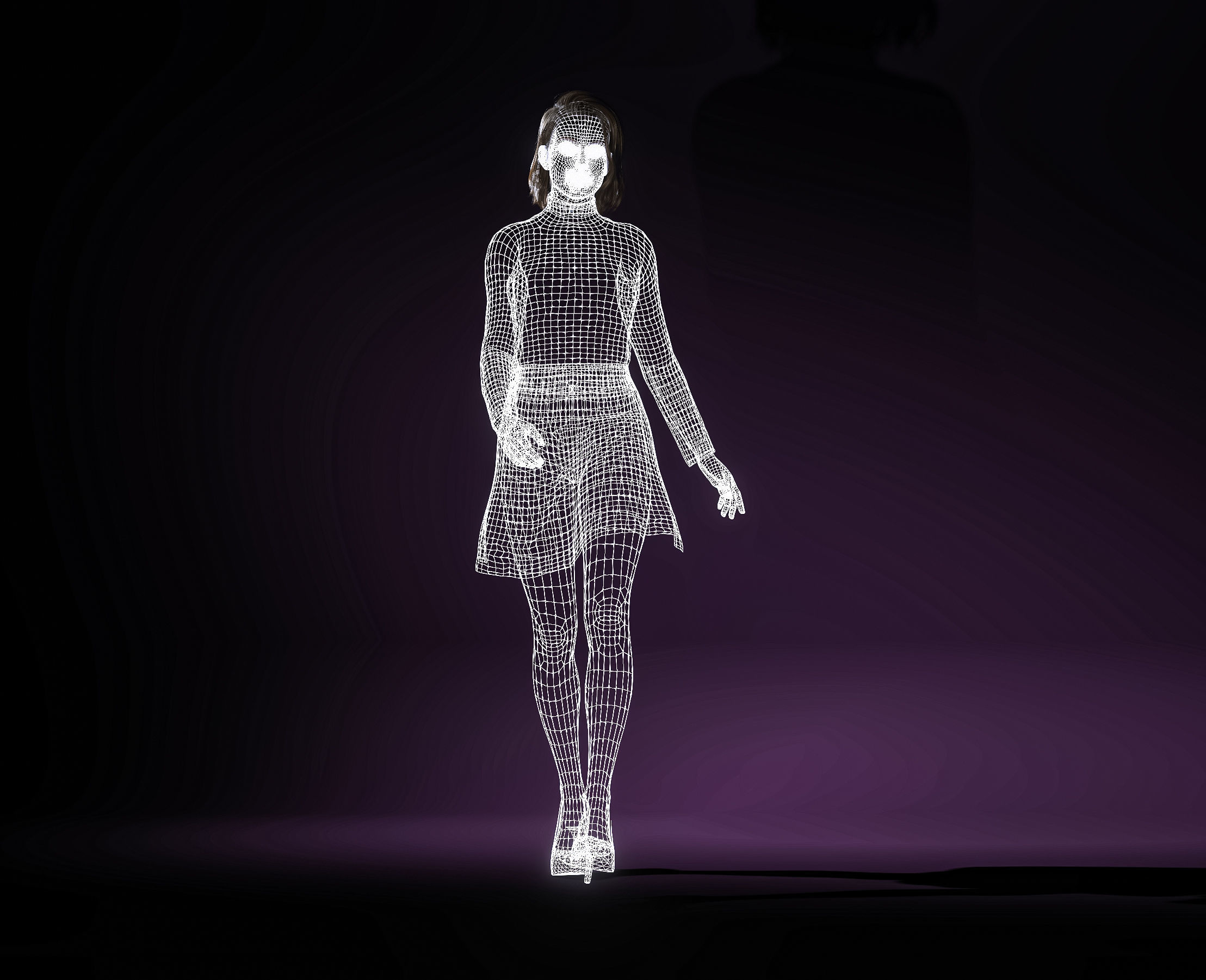 High Quality Realistic Woman Brown Skirt Free low-poly 3D model_16