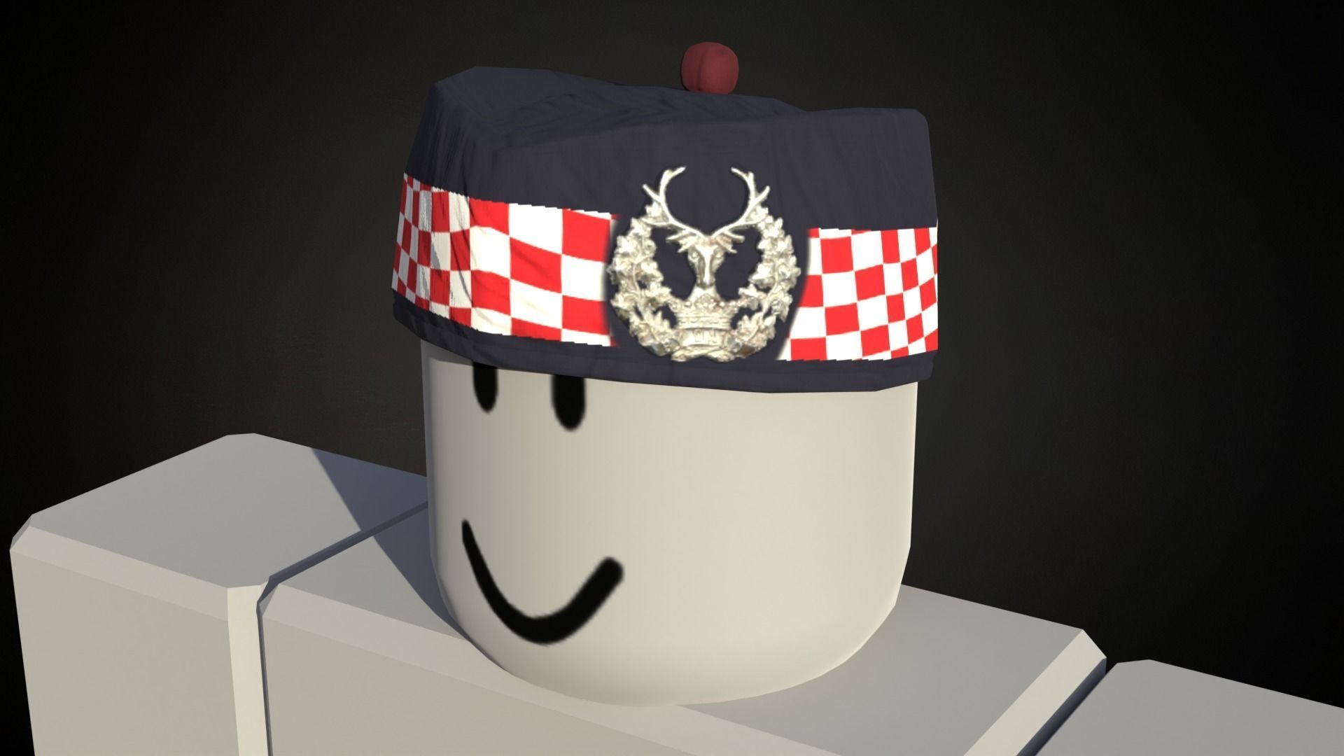 4 British ww2 military side caps works on roblox characters too Low-poly 3D model_6