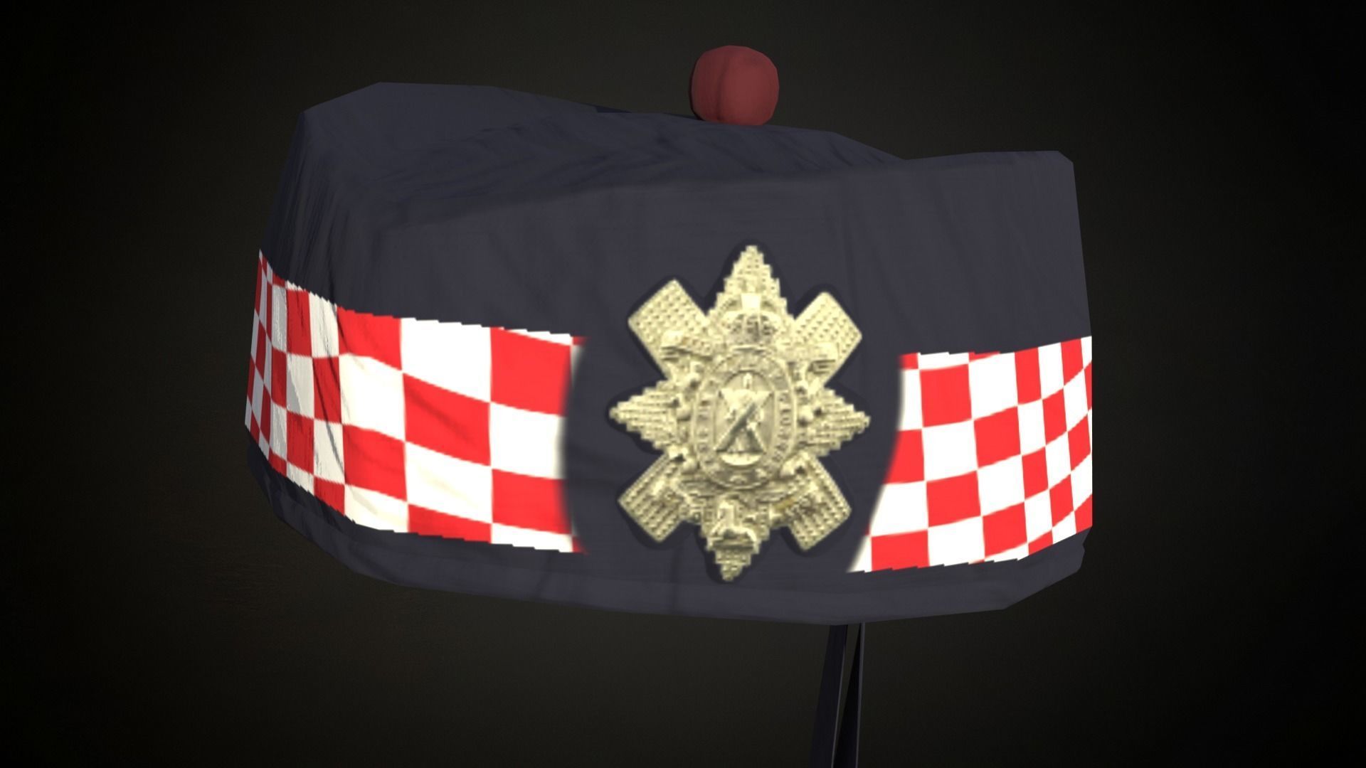 4 British ww2 military side caps works on roblox characters too Low-poly 3D model_4