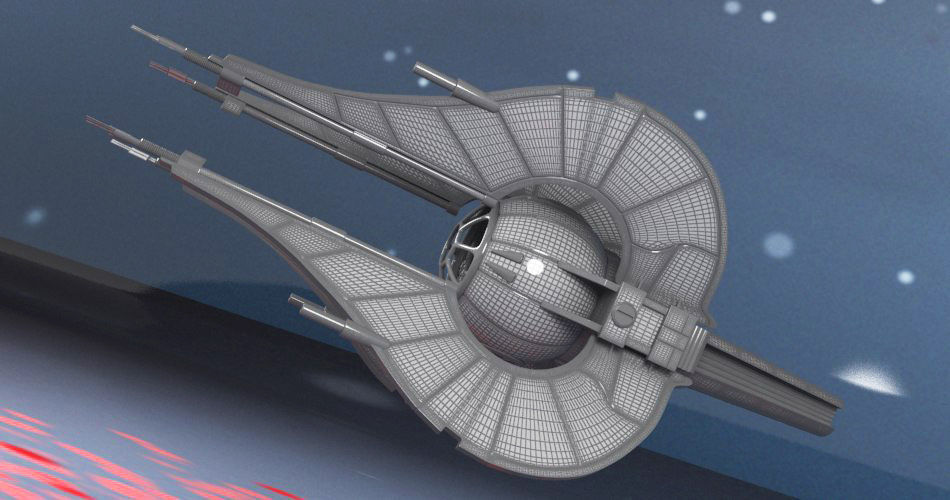 Spaceship Chiss clawcraft 3D print model_10