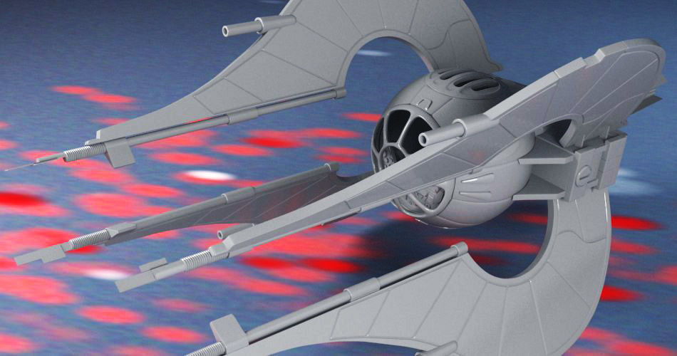 Spaceship Chiss clawcraft 3D print model_5