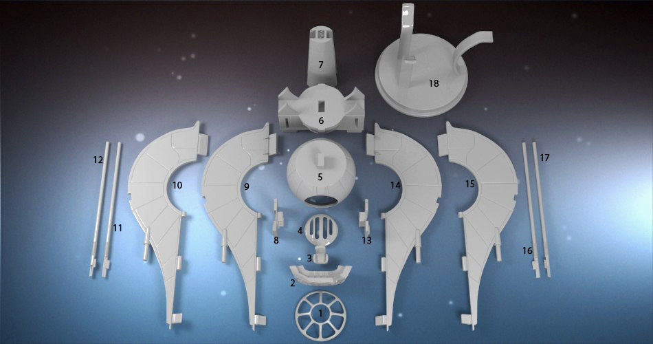 Spaceship Chiss clawcraft 3D print model_2