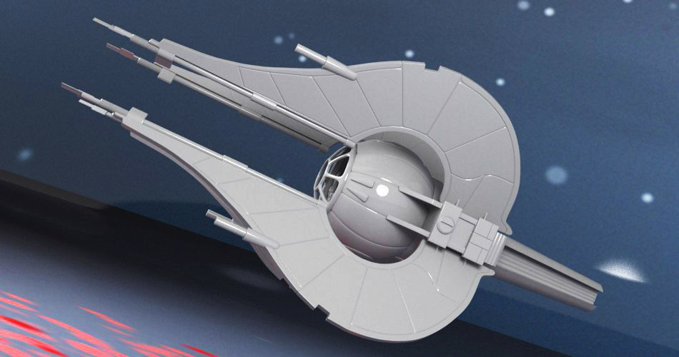 Spaceship Chiss clawcraft 3D print model_9