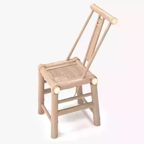 ANTIQUE BAMBOO CHAIR Low-poly 3D model