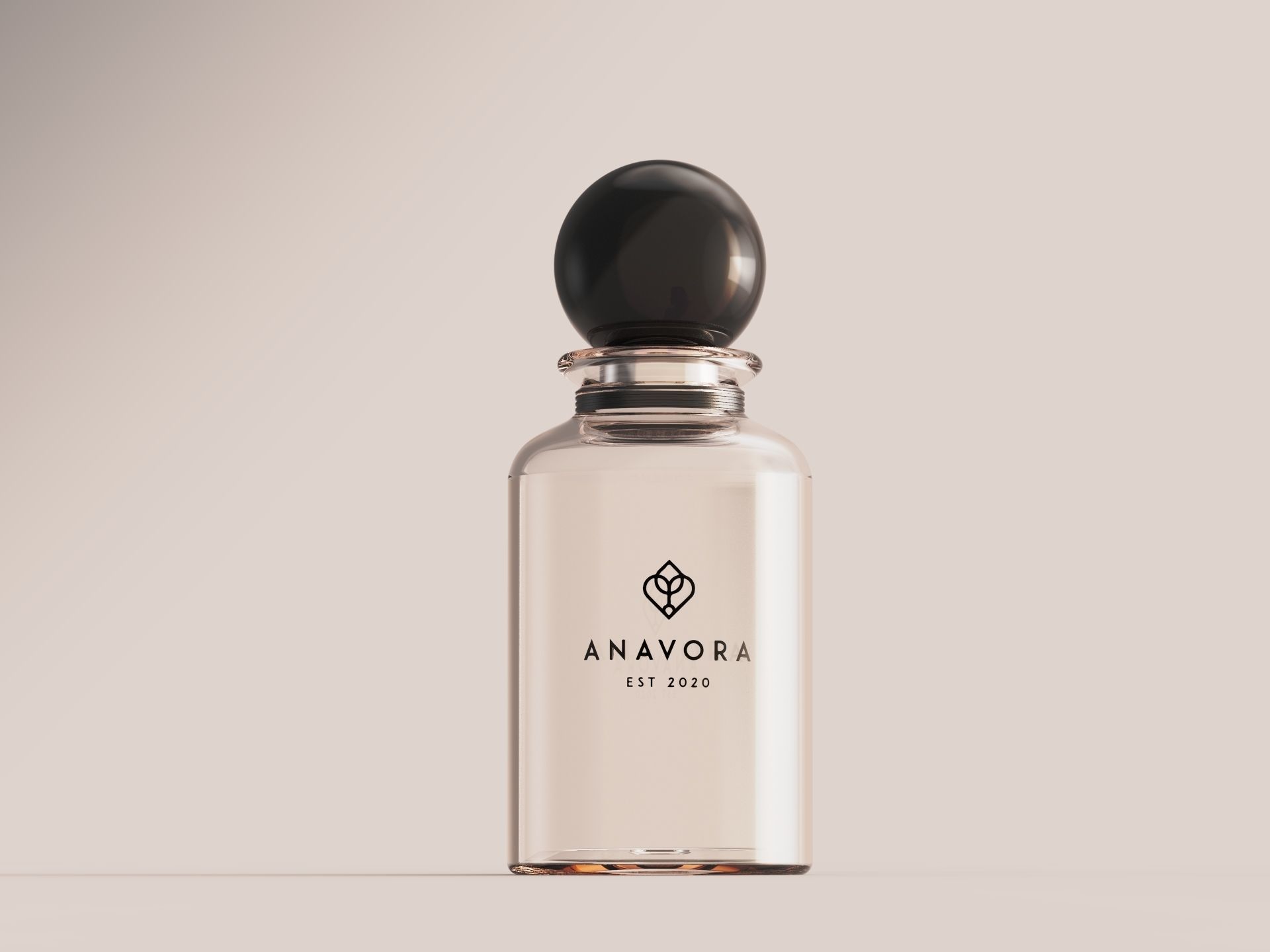 Cylindrical Glass perfume container with box Free 3D model_4