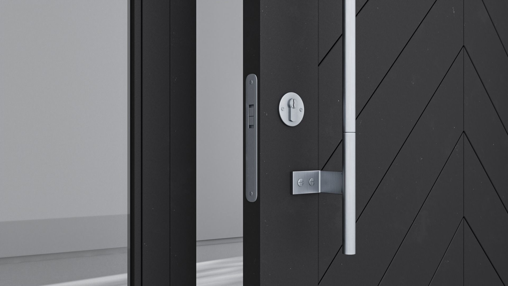 Aluminium door 136 3D model_4