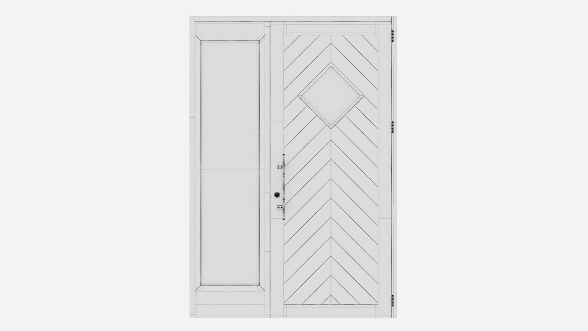 Aluminium door 136 3D model_5