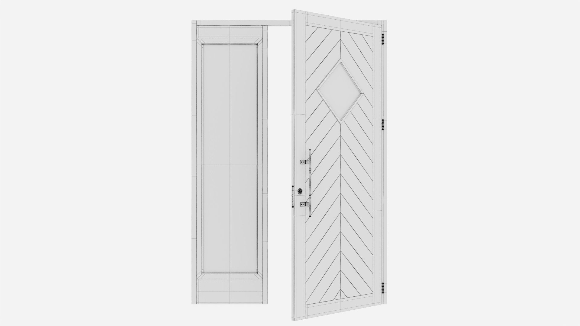 Aluminium door 136 3D model_6