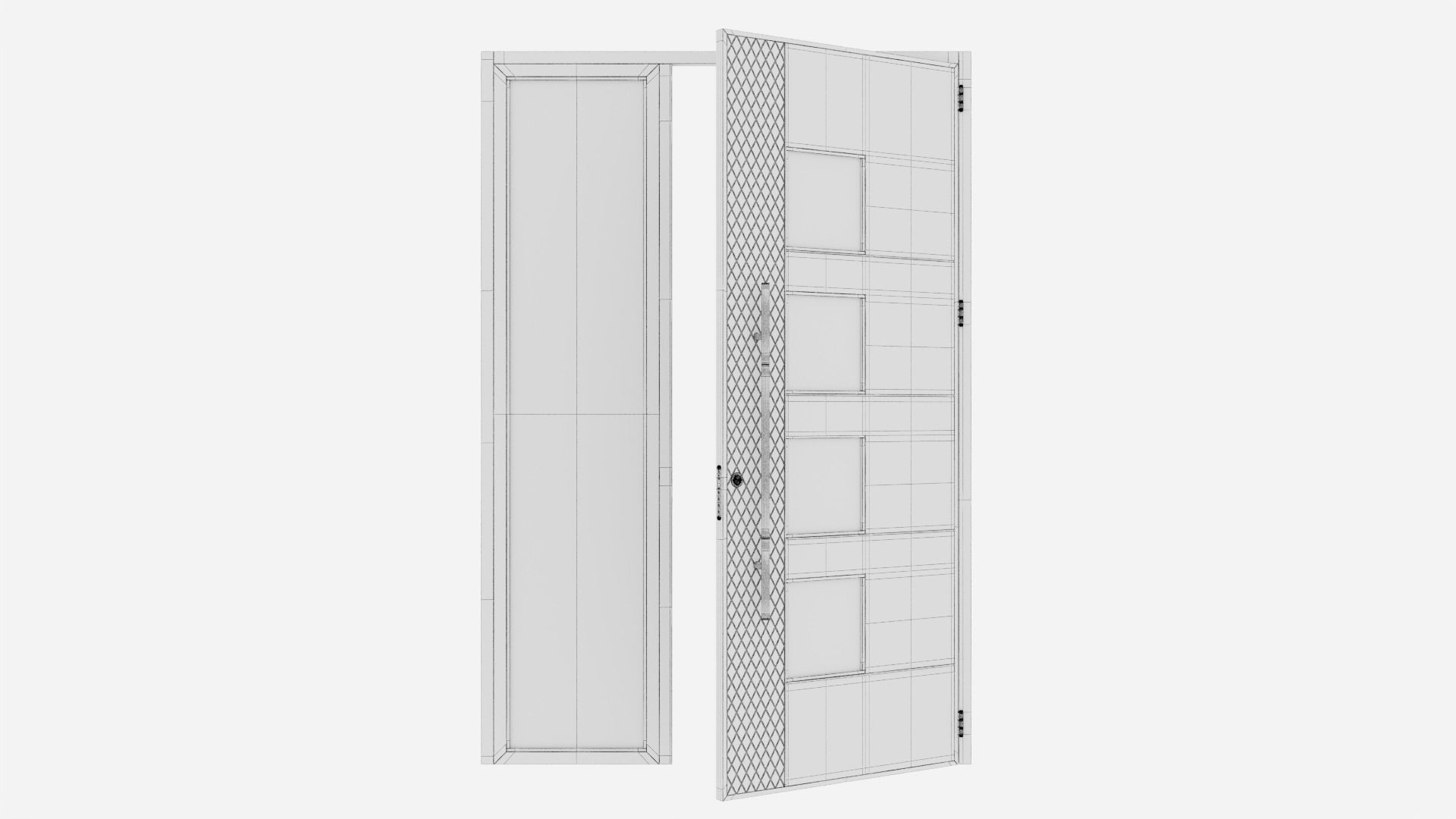 Aluminium door 137 3D model_6