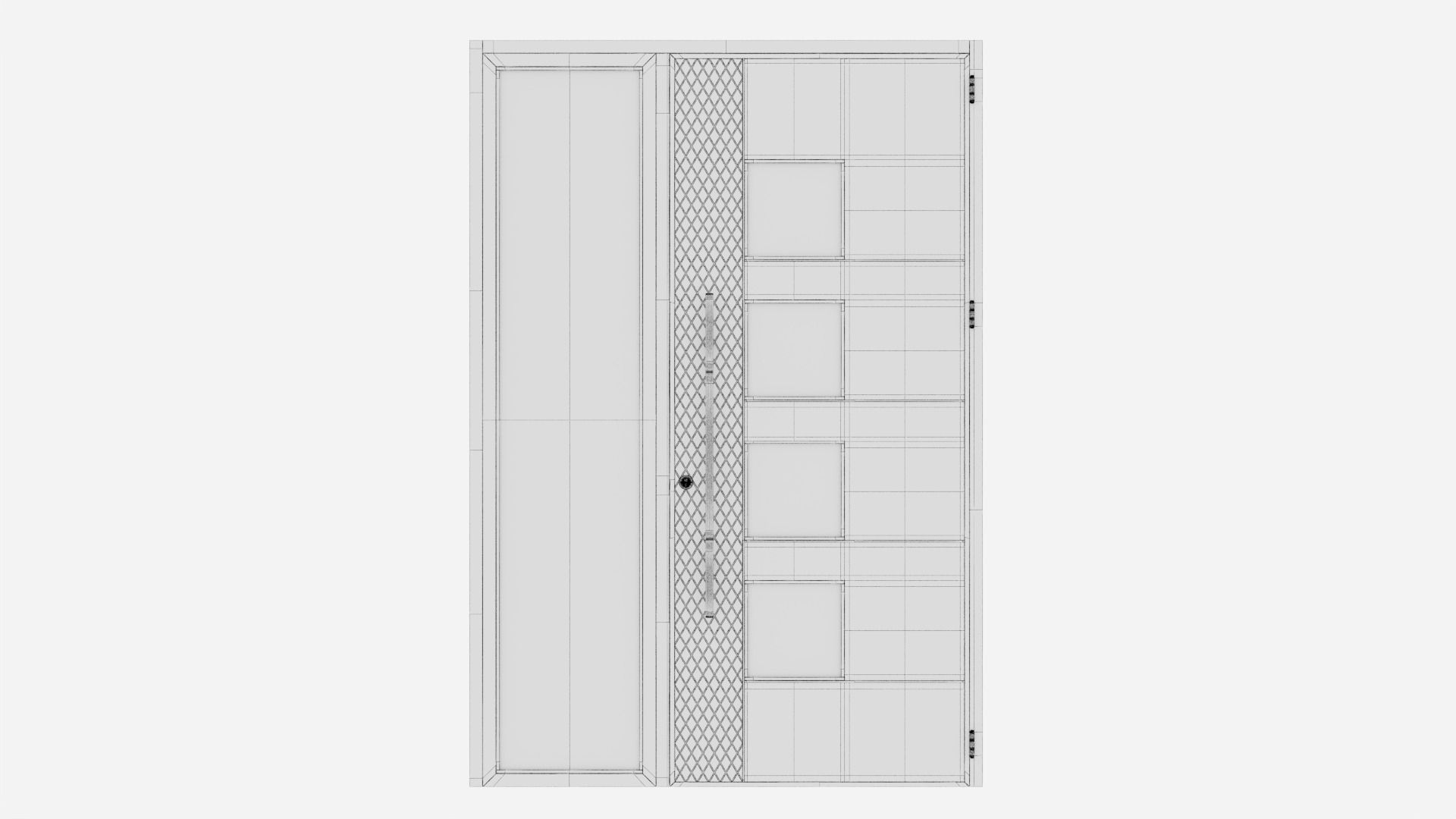 Aluminium door 137 3D model_5