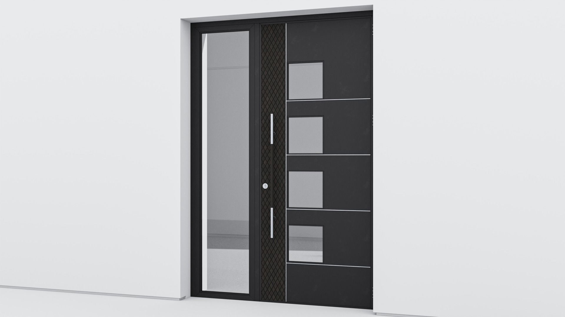 Aluminium door 137 3D model_2