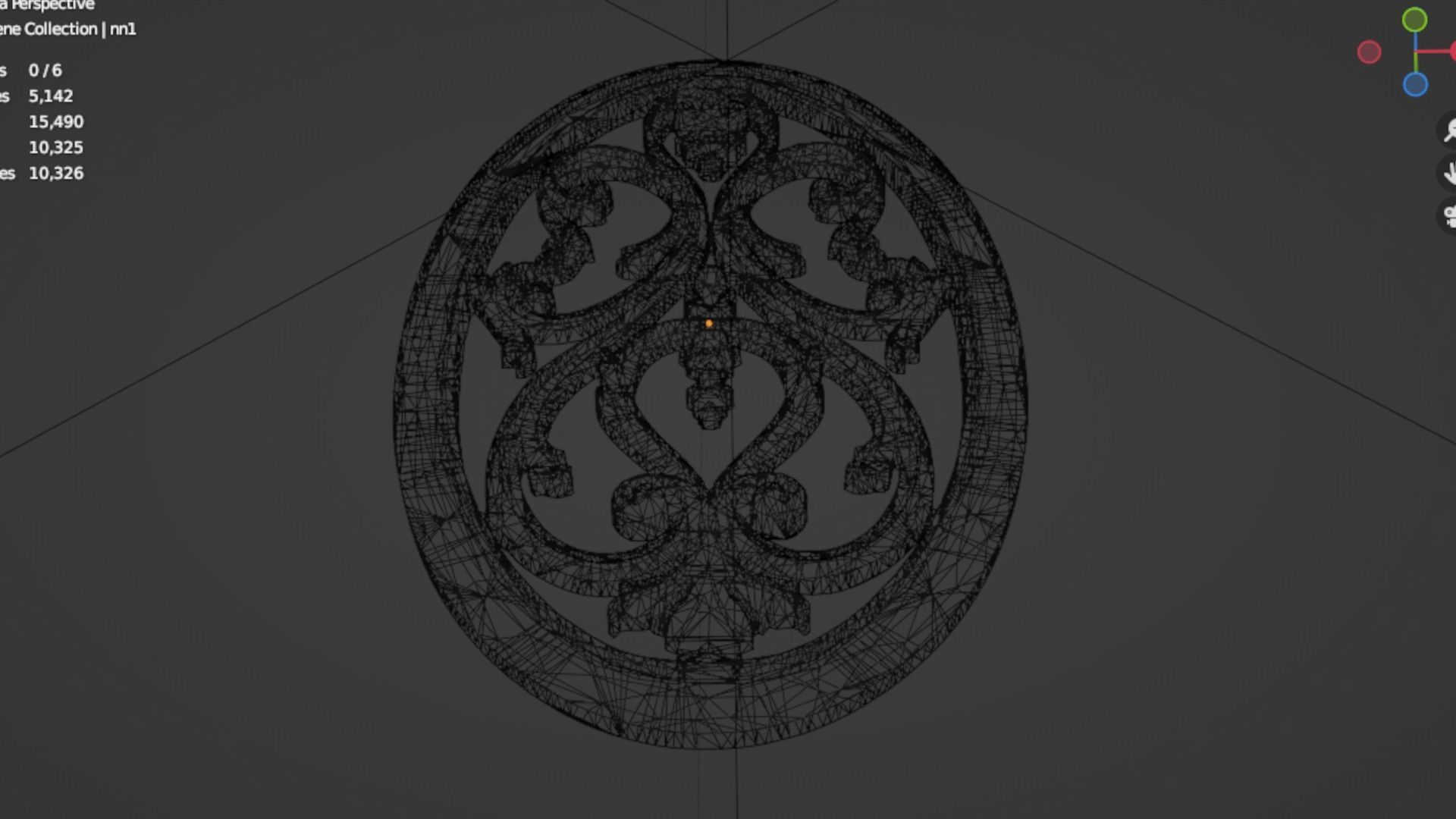 Classic oval rosette  01 3D model_6